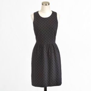 J.Crew Ponte dress with velvet polka dots.